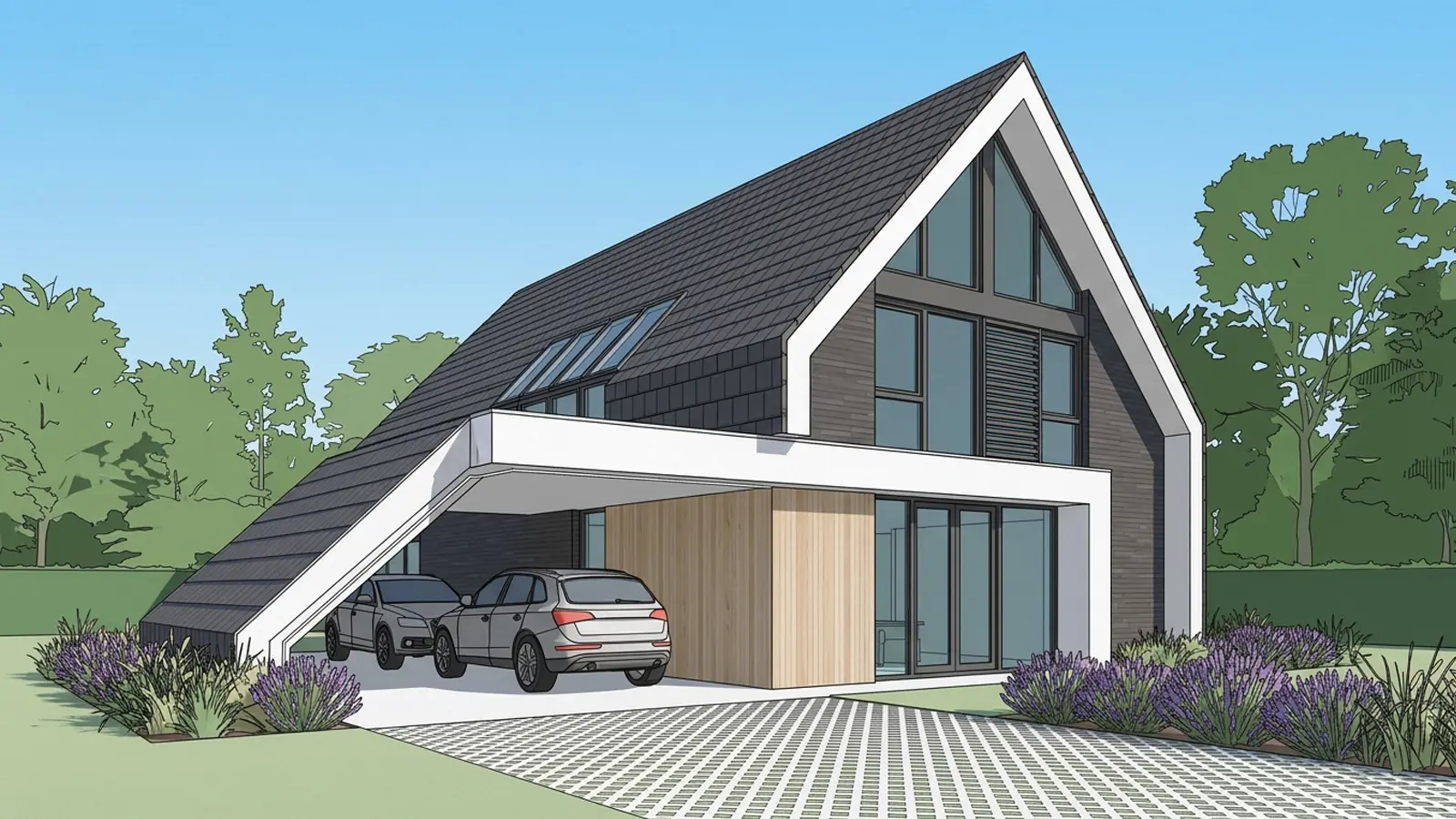 Werkrender voor transformatie — Woonhuis verbouwing