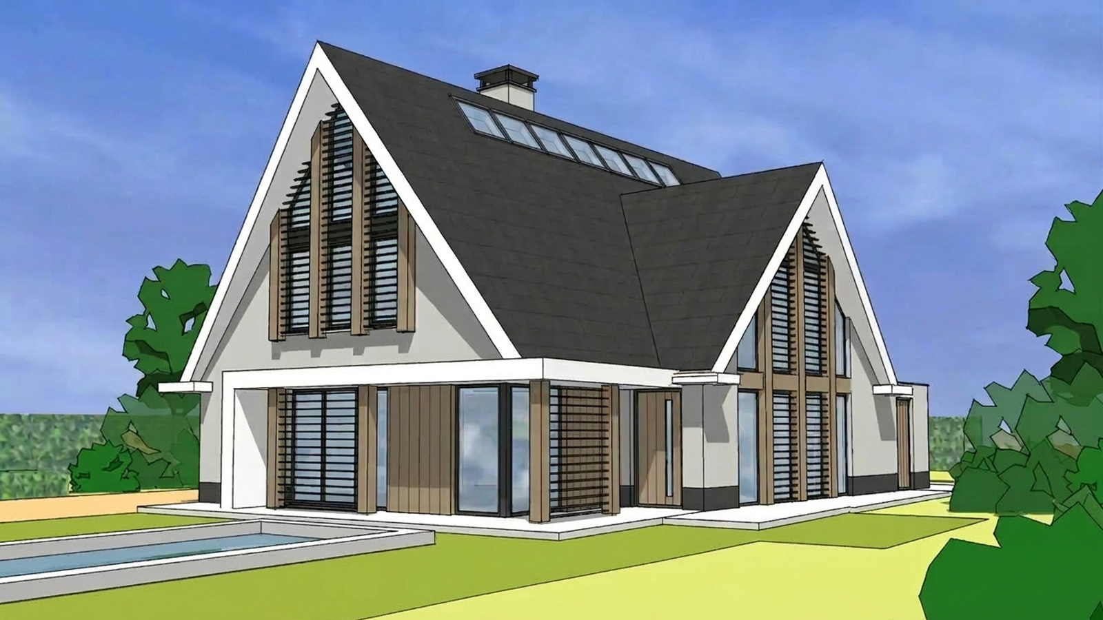 Werkrender of SketchUp-export — invoer voor Sherpa